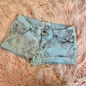 Floral Jean Shorts